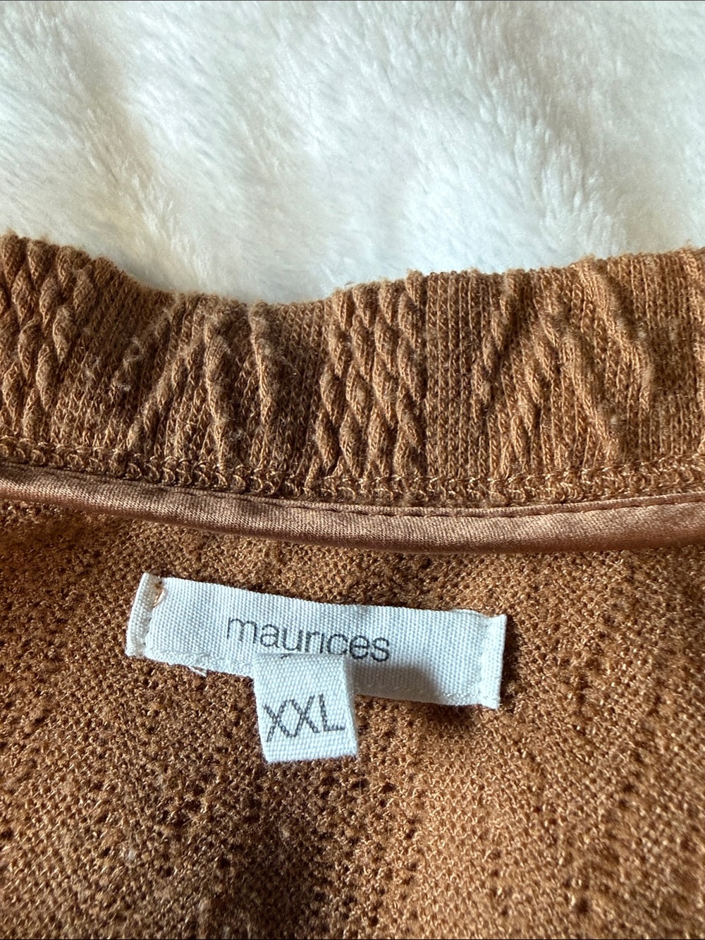 Maurices Rust Brown Textured Button-Front Cardigan Sweater - Picture 2 of 2